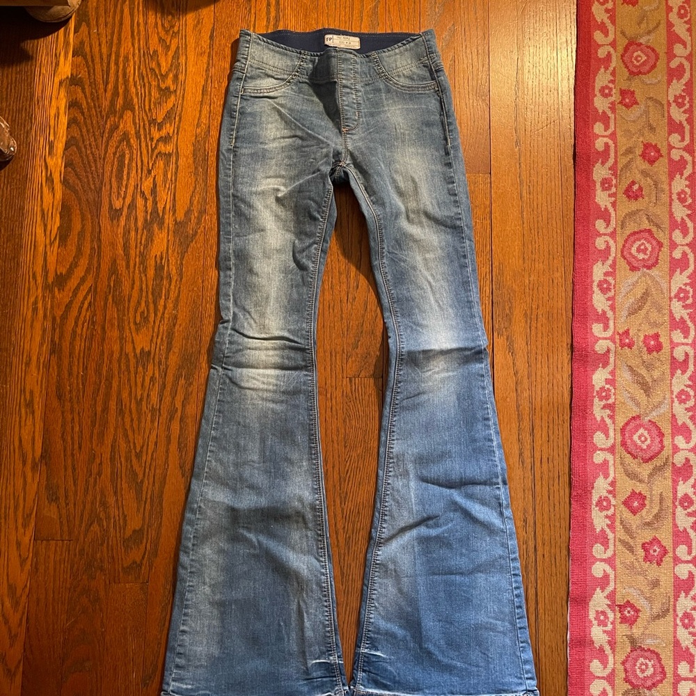 Free People Blue Flare Jeans